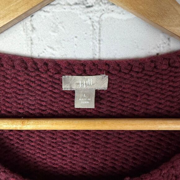 J. Jill Wool Blend Embellished Snowflake Knit Sweater Size Large L - Picture 3 of 6